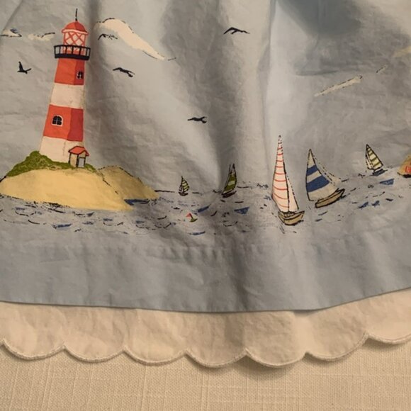 Janie & Jack Baby Blue Lighthouse/Sailboat Dress w/ Bloomers. Size 12 - 18 - Picture 5 of 12